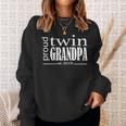 Proud Twin Grandpa Est 2019 Sweatshirt Gifts for Her