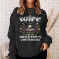 Proud Wife Of A United States Veteran Military Vets Spouse Men Women Sweatshirt Graphic Print Unisex Gifts for Her
