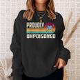 Proudly Unpoisoned Antivax No Vax Anti Vaccine Vintage Retro Sweatshirt Gifts for Her