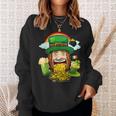 Puking Leprechaun St Patricks Day Irish Drinking Party Sweatshirt Gifts for Her