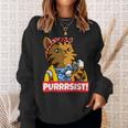 Purrrsist Cat Kitten Lover Funny Strong Girl Pet Owner Sweatshirt Gifts for Her