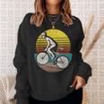 Radfahrer-Silhouette Sweatshirt im Retro-Stil der 70er, Vintage-Design Geschenke für Sie