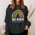 Rainbow Puzzle Autism Support Be Kind Autism Awareness Sweatshirt Gifts for Her
