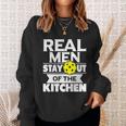 Real Men Stay Out Of The Kitchen Funny Pickleball Paddleball Tshirt Sweatshirt Gifts for Her