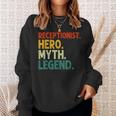 Receptionist Hero Myth Legend Vintage Rezeptionist Sweatshirt Geschenke für Sie