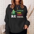 Recycle Reuse Renew Rethink Crisis Environmental Activism 23 Sweatshirt Gifts for Her
