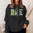 Recycle Reuse Renew Rethink Earthday 2023 Environment Sweatshirt Gifts for Her