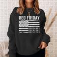 Red Friday Remember Everyone Deployed Veteran Gift Men Women Sweatshirt Graphic Print Unisex Gifts for Her