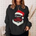 Respect The Beard Santa Claus Christmas Men Women Sweatshirt Graphic Print Unisex Gifts for Her