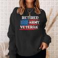Retired US Army Military Veteran Gift Men Women Sweatshirt Graphic Print Unisex Gifts for Her