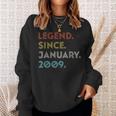 Retro Color Legend Since Januar 2009 Vintage Geburtstag Sweatshirt Geschenke für Sie