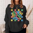 Retro Cute Heart Advocate Autism Awareness Special Education Sweatshirt Gifts for Her
