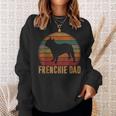 Retro French Bulldog Dad Gift Dog Owner Pet Frenchie Father Sweatshirt Gifts for Her
