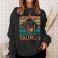 Retro Horoscope Taurus Sweatshirt Gifts for Her