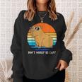 Retro Rodent Funny Capybara Dont Be Worry Be Capy Sweatshirt Gifts for Her