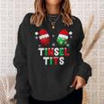 Retro Tinsel Tits And Jingle Balls Funny Matching Christmas Men Women Sweatshirt Graphic Print Unisex Gifts for Her