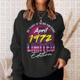 Retro Vintage April 1972 Sweatshirt, Geburtstagsparty für Männer & Frauen Geschenke für Sie