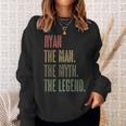 Ryan The Man The Myth The Legend | Funny Mens Boys Name Sweatshirt Gifts for Her