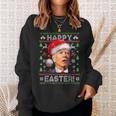 Santa Joe Biden Happy Easter Ugly Christmas V23 Men Women Sweatshirt Graphic Print Unisex Gifts for Her