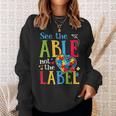 See The Able Not The Label Autism Puzzle Love Heart Sweatshirt Gifts for Her