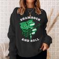 Shamrock And Roll Retro StPaddys Vintage StPatricks Day Sweatshirt Gifts for Her