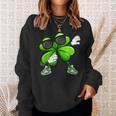 Shamrock Dabbing Irish Shamrock Dab Dance St Patricks Day Sweatshirt Gifts for Her