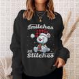 Snitches Get Stitches Elf Xmas Funny Snitches Get Stitches Sweatshirt Gifts for Her