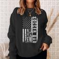 Soccer Dad Usa Flag Soccer Team Fan Daddy Fathers Day Sweatshirt Gifts for Her