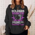 Soldiers Dont Brag Proud Army Cousin Pride Military Family Men Women Sweatshirt Graphic Print Unisex Gifts for Her