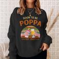 Soon To Be Poppa Est 2023 Fathers Day New Dad Vintage Sweatshirt Gifts for Her