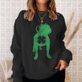 St Patricks Day Dog Pit Bull Shamrock Clover Irish Sweatshirt Gifts for Her