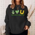 St Patricks Day Horseshoe Peace Love St Patricks Day Sweatshirt Gifts for Her