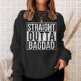 Straight Outta Bagdad Proud Veteran Men Women Sweatshirt Graphic Print Unisex Gifts for Her