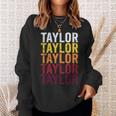 Taylor Retro Wordmark Pattern - Vintage Style Sweatshirt Gifts for Her