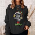 The Beer Drinking Elf Family Matching Christmas Funny Pajama Sweatshirt Gifts for Her