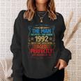 The Man Myth Legend 1992 Aged Perfectly 30Th Birthday Sweatshirt Gifts for Her