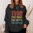 The Man The Myth The Legend 1992 30Th Birthday Sweatshirt Gifts for Her