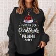 This Is My Christmas Pajama Xmas Lights Funny Holiday Men Women Sweatshirt Graphic Print Unisex Gifts for Her