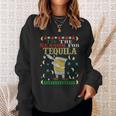 Tis The Season For Tequila Dabbing Ugly Christmas Alcohol Meaningful Gift Sweatshirt Gifts for Her
