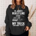 Truck Driver Design For Men Semi-Trailer Truckin Dad Big Rig Sweatshirt Gifts for Her