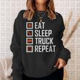 Trucker S For Men Eat Sleep Truck Repeat Sweatshirt Gifts for Her