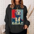 Trump Goat Middle Finger Election 2024 Republican Poster Sweatshirt Gifts for Her