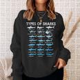 Types Of Sharks Educational Marine Biology Sweatshirt Gifts for Her