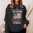 US Veteran I Am The Storm American Flag Sweatshirt Gifts for Her