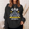 Uss Intrepid Aircraft Carrier Military Veteran Sweatshirt Gifts for Her