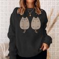 Valentines Day Couples Cat Kitty Kitten Cat Lover Funny Sweatshirt Gifts for Her
