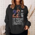 Veteran Matter Suicide Awareness Veteran 22 Day Usa Flag Sweatshirt Gifts for Her
