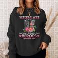 Veteran Wife Most People Never Meet Their Heroes I Married Men Women Sweatshirt Graphic Print Unisex Gifts for Her