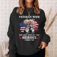 Veteran Wife Most People Never Meet Their Heroes Veteran Day V2 Men Women Sweatshirt Graphic Print Unisex Gifts for Her