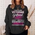Vietnam Veteran Girlfriend Raised By My Hero - Veteran Day Sweatshirt Gifts for Her